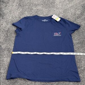 Vineyard Vines Classic Blue Tee with Logo Pocket